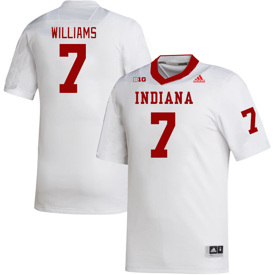 Men #7 E.J. Williams Indiana Hoosiers College Football Jerseys Stitched-White